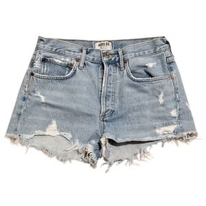 Agolde Denim Shorts Womens 26 Vintage Distressed Frayed Jean Ripped